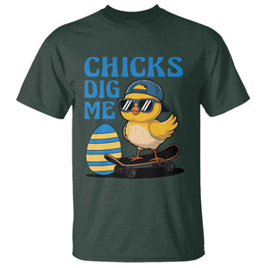 Funny Easter Day Chicks Dig Me T Shirt Cool Chicken TS11 Dark Forest Green Print Your Wear