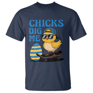Funny Easter Day Chicks Dig Me T Shirt Cool Chicken TS11 Navy Print Your Wear