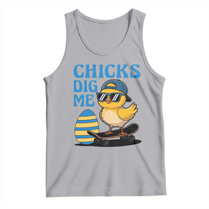 Funny Easter Day Chicks Dig Me Tank Top Cool Chicken TS11 Athletic Heather Print Your Wear