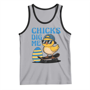 Funny Easter Day Chicks Dig Me Tank Top Cool Chicken TS11 Athletic Heather Black Print Your Wear