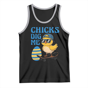 Funny Easter Day Chicks Dig Me Tank Top Cool Chicken TS11 Black Athletic Heather Print Your Wear