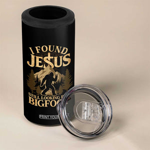 I Found Jesus Still Looking For Bigfoot 4 in 1 Can Cooler Tumbler Funny Christian Sasquatch Vintage Mountain TS11 Print Your Wear