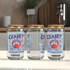 If Crabby Please Return To The Beach Glass Can Funny Summer Girl TS11 Print Your Wear