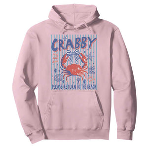 If Crabby Please Return To The Beach Hoodie Funny Summer Girl TS11 Light Pink Print Your Wear