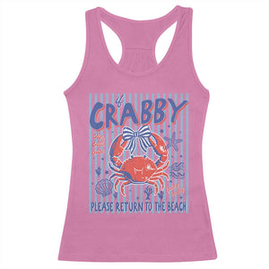 If Crabby Please Return To The Beach Racerback Tank Top Funny Summer Girl TS11 Azalea Print Your Wear