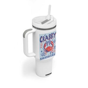 If Crabby Please Return To The Beach Tumbler With Handle Funny Summer Girl TS11 Print Your Wear