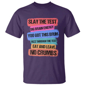 Test Day T Shirt Slay The Test Big Brain Energy Students Spirit TS11 Purple Print Your Wear