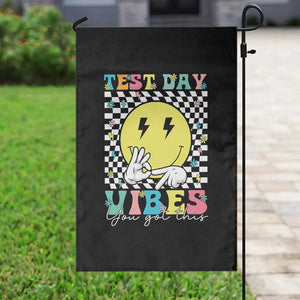 Test Day 67 Meme Garden Flag You Got This Testing Teacher Retro Grooves TS11 Print Your Wear