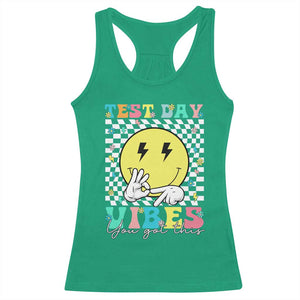 Test Day 67 Meme Racerback Tank Top You Got This Testing Teacher Retro Grooves TS11 Irish Green Print Your Wear