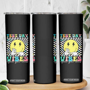 Test Day 67 Meme Skinny Tumbler You Got This Testing Teacher Retro Grooves TS11 Print Your Wear