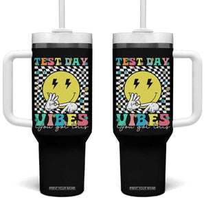 Test Day 67 Meme Tumbler With Handle You Got This Testing Teacher Retro Grooves TS11 One Size: 40 oz Black Print Your Wear