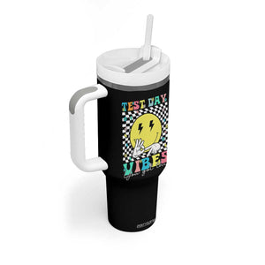 Test Day 67 Meme Tumbler With Handle You Got This Testing Teacher Retro Grooves TS11 Print Your Wear