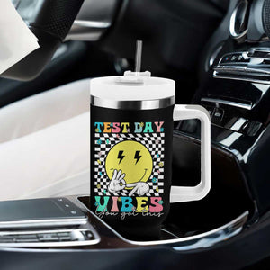 Test Day 67 Meme Tumbler With Handle You Got This Testing Teacher Retro Grooves TS11 Print Your Wear