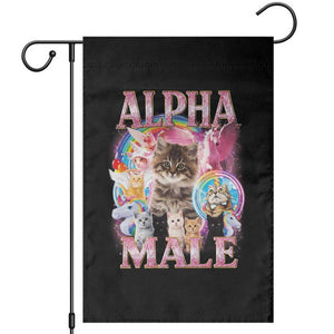 Alpha Male Cat Garden Flag Funny Rainbow Kitten Meme Bootleg TS11 Black Print Your Wear