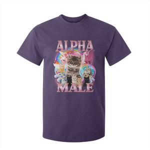 Alpha Male Cat T Shirt For Kid Funny Rainbow Kitten Meme Bootleg TS11 Purple Print Your Wear