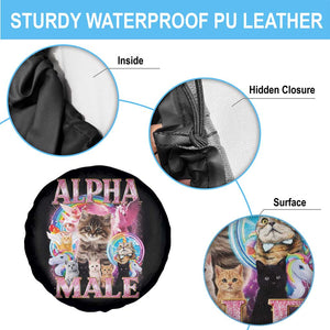 Alpha Male Cat Spare Tire Cover Funny Rainbow Kitten Meme Bootleg TS11 Print Your Wear