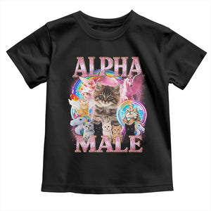 Alpha Male Cat Toddler T Shirt Funny Rainbow Kitten Meme Bootleg TS11 Black Print Your Wear