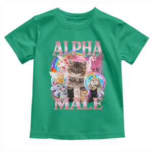 Alpha Male Cat Toddler T Shirt Funny Rainbow Kitten Meme Bootleg TS11 Irish Green Print Your Wear