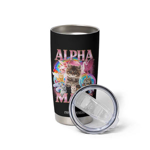 Alpha Male Cat Tumbler Cup Funny Rainbow Kitten Meme Bootleg TS11 Print Your Wear