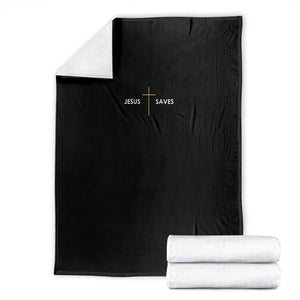 Jesus Saves Throw Blanket Cross Subtle Christian Minimal Religious Faith