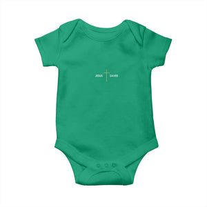 Jesus Saves Baby Onesie Cross Subtle Christian Minimal Religious Faith