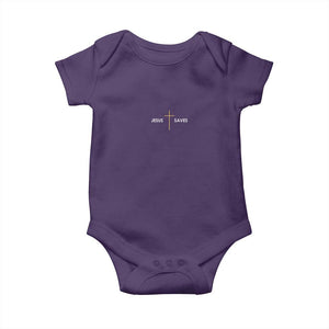 Jesus Saves Baby Onesie Cross Subtle Christian Minimal Religious Faith