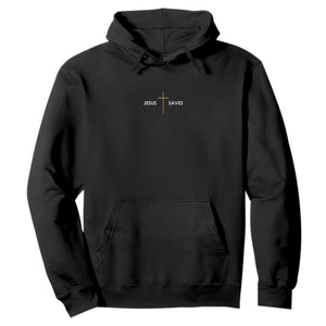Jesus Saves Hoodie Cross Subtle Christian Minimal Religious Faith