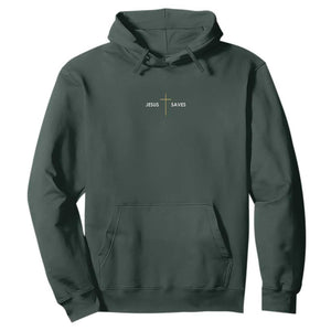 Jesus Saves Hoodie Cross Subtle Christian Minimal Religious Faith