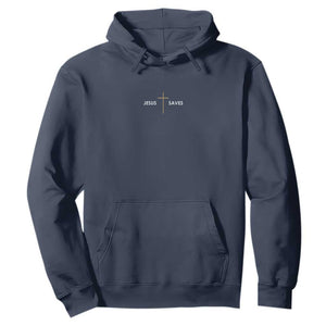 Jesus Saves Hoodie Cross Subtle Christian Minimal Religious Faith