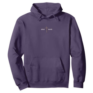 Jesus Saves Hoodie Cross Subtle Christian Minimal Religious Faith