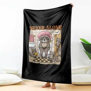 Never Alone Raccoon Mom Throw Blanket Funny Mama Life Mothers Day TS11 Print Your Wear
