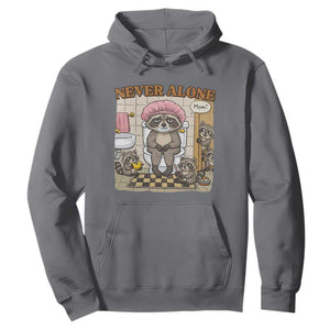 Never Alone Raccoon Mom Hoodie Funny Mama Life Mothers Day TS11 Charcoal Print Your Wear