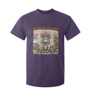 Never Alone Raccoon Mom T Shirt For Kid Funny Mama Life Mothers Day TS11 Purple Print Your Wear