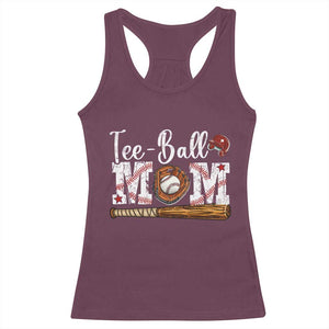 Baseball Mom Racerback Tank Top Tee Ball Mama Funny Mother's Day TS11 Maroon Print Your Wear