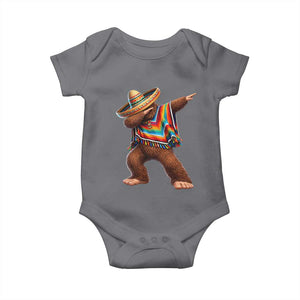 Mexican Bigfoot Dabbing Cinco de Mayo Funny Fiesta Baby Onesie TS11 Charcoal Print Your Wear