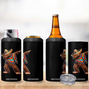 Mexican Bigfoot Dabbing Cinco de Mayo Funny Fiesta 4 in 1 Can Cooler Tumbler TS11 Print Your Wear