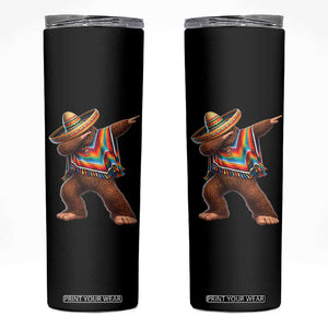 Mexican Bigfoot Dabbing Cinco de Mayo Funny Fiesta Skinny Tumbler TS11 Black Print Your Wear