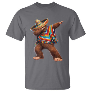 Mexican Bigfoot Dabbing Cinco de Mayo Funny Fiesta T Shirt TS11 Charcoal Print Your Wear