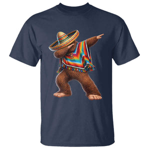 Mexican Bigfoot Dabbing Cinco de Mayo Funny Fiesta T Shirt TS11 Navy Print Your Wear