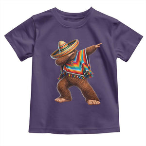Mexican Bigfoot Dabbing Cinco de Mayo Funny Fiesta Toddler T Shirt TS11 Purple Print Your Wear