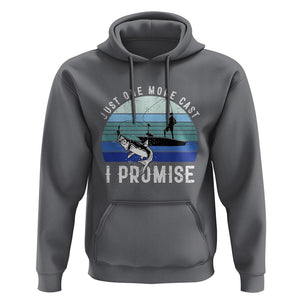 Fishing Hoodie Just One More Cast I Promise TS11 Charcoal Print Your Wear