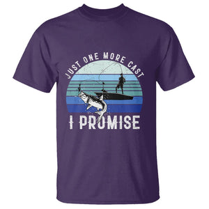 Fishing T Shirt Just One More Cast I Promise TS11 Purple Print Your Wear