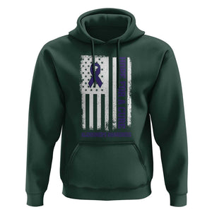 Alzheimer's Awareness Hoodie Hope For A Cure Alzheimer's Supporter TS11 Dark Forest Green Print Your Wear