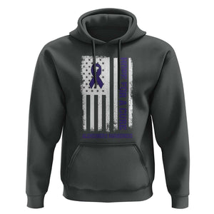 Alzheimer's Awareness Hoodie Hope For A Cure Alzheimer's Supporter TS11 Dark Heather Print Your Wear