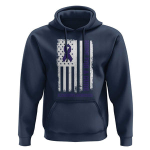 Alzheimer's Awareness Hoodie Hope For A Cure Alzheimer's Supporter TS11 Navy Print Your Wear
