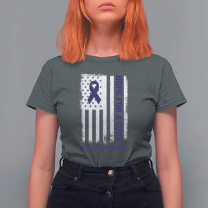 Alzheimer's Awareness T Shirt For Women Hope For A Cure Alzheimer's Supporter TS11 Dark Heather Print Your Wear