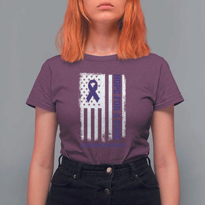Alzheimer's Awareness T Shirt For Women Hope For A Cure Alzheimer's Supporter TS11 Maroon Print Your Wear