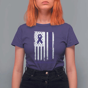 Alzheimer's Awareness T Shirt For Women Hope For A Cure Alzheimer's Supporter TS11 Purple Print Your Wear