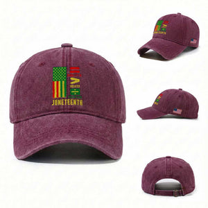 Juneteenth Equality Is Greater Than Division Washed Cotton Baseball Cap Juneteenth American Flag