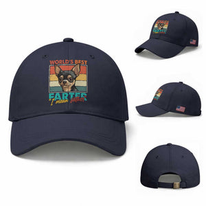 Funny World's Best Farter I Mean Father Baseball Cap Dog Dad TS11 Baseball Cap Universal Fit Navy Print Your Wear